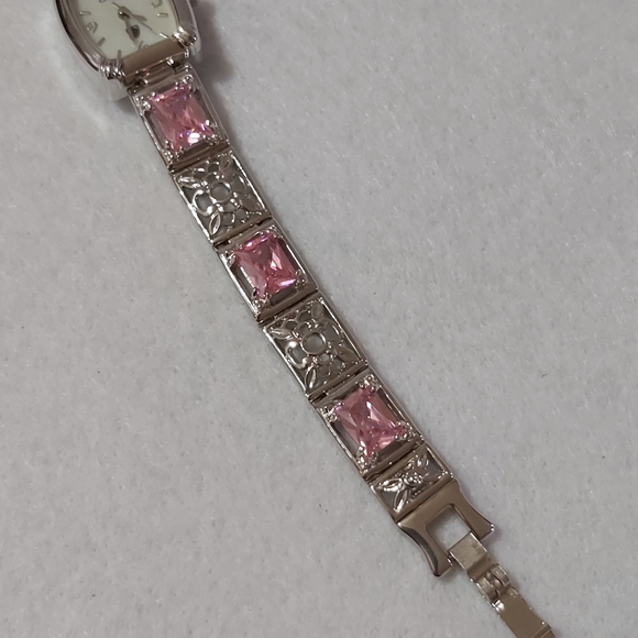 Croton Ladies Watch w/Pink Crystal Stones - Picture 6 of 12